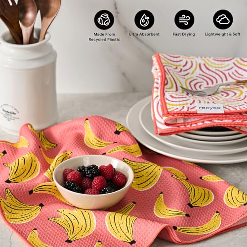Waffle Kitchen Towel Set of 2 (Banana Joy)