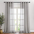 Linen Curtains Charcoal Grey for Cold Wind (52"W x 90"L (Pack of 2) / Charcoal Grey)