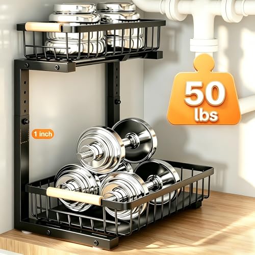 Under Sink Organizer (Black / 1 Pack)