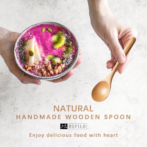 Small Wooden Spoons for Eating (Beech Yellowish)