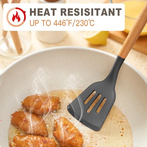Silicone Kitchen Utensils Set (Gray)