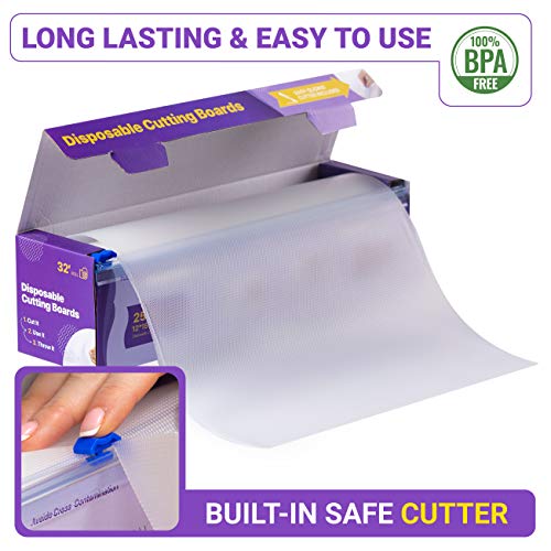 Disposable Plastic Cutting Board Sheets for BBQ & Camping (385"L x 12"W)