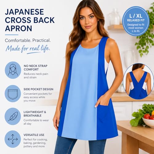 Blue Cross Back Apron (Bib Type Blue 13/15)