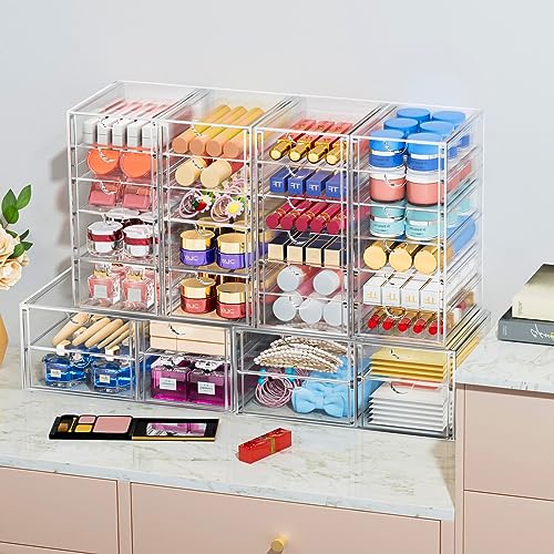 Acrylic 7 Drawer Makeup & Storage Organizer for Bath (7 Drawers)