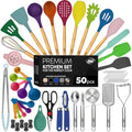 50 PCS Silicone Kitchen Utensils Set Complete Kitchen Set (Multicolor)