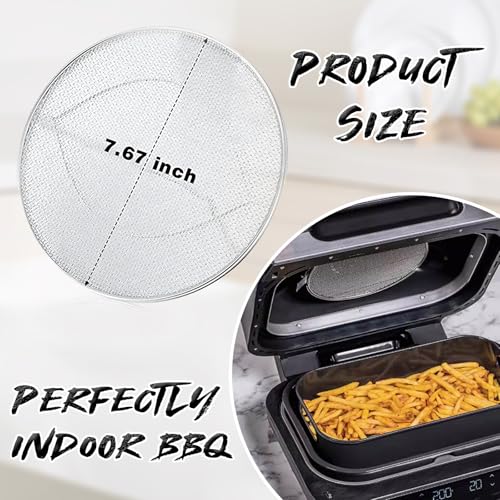 2PCS Stainless Steel Splatter Shield for Ninja Foodi FG551 Air Fryer
