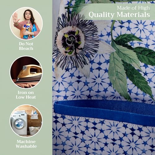Aprons for women with Pocket 100% Cotton Pack of 1 (109 - Passiflora)