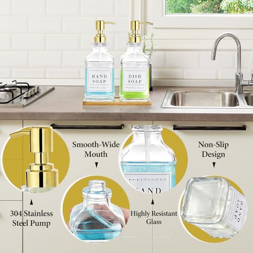 Glass Soap Dispenser with Gold Pump (Blk-5070-2g)