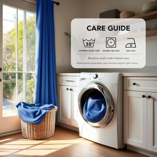Blackout Curtains for Bedroom (Royal Blue / 52"W x 72"L (Pack of 2))