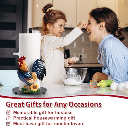 Rooster Paper Towel Holder Countertop for Kitchen (Rooster)