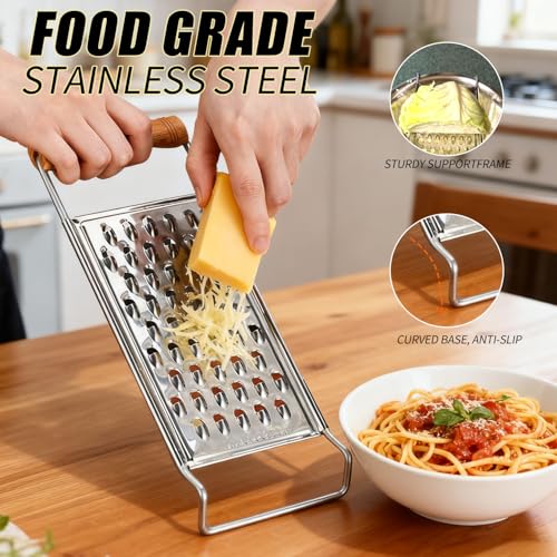 2 Pack Stainless Steel Handheld Grater Set (Coarse Grater&Fine Grater)