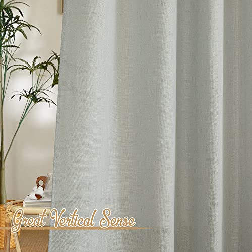 Linen Gray Curtains 84 inches Length 2 Panels Set (52"W x 84"L (Pack of 2) / Linen Gray)