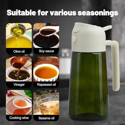 16 Oz 470 Ml Oil Dispenser For Kitchen Spray (white-1)