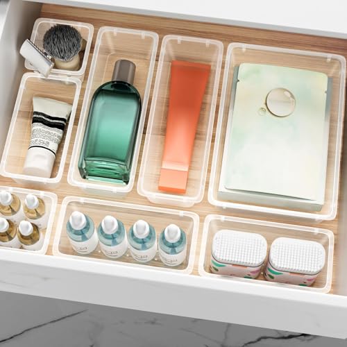 24 PCS Drawer Organizer Set (Milky / 24 Pcs)