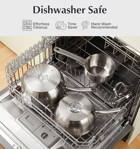 Stainless Steel Saucepan Set (Silver / 1+2+3 Quart)