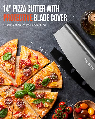 Pizza Peel Aluminum 12 inch Pizza Spatula with Rocker Cutter (Pizza Peel 12"x 14" with Rocker Cutter)