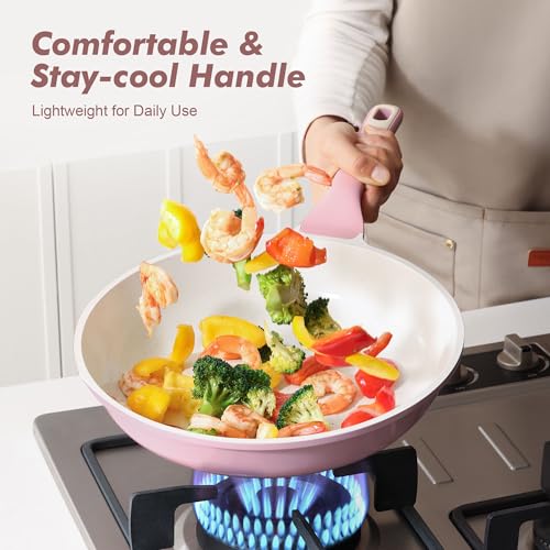 Nonstick Ceramic Frying Pan 11 (11 Inch / Sakura Pink)
