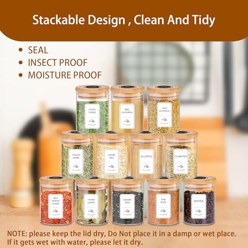 Spice Jars with Label (2 Model (7.5OZ 20Pack with Label))