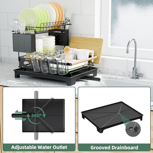 2 Tier Dish Rack with Drainboard (2 Tier)