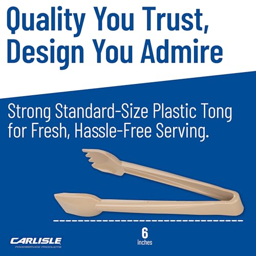 460606 Carly Salad Tong (6" Salad Tong / 12 Pack / Beige)