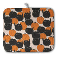 Happy Halloween Dish Drying Mat for Kitchen Counter 16x18 Inch Cute Pumpkin Black Cat Trick or Treat Drying Mats Large Microfiber Absorbent Dish Rack Pad for Coffee Bar Sinks Home Accessories (Halloween Cat / 16" x 18")