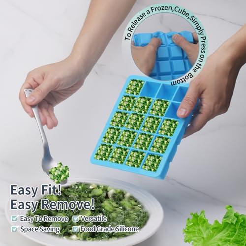 1 Tbsp Silicone Freezer Molds (Blue 4 Pack)