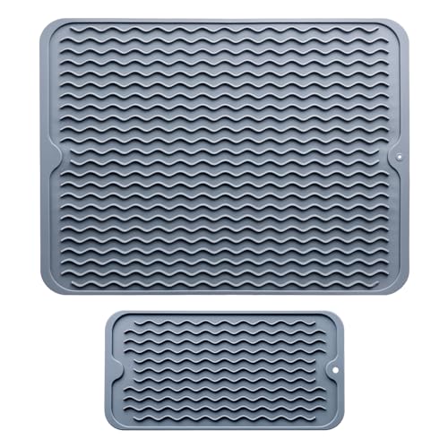 Silicone Dish Drying Mat (GREY DISH MAT)