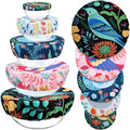 5 Pieces Bowl Covers Reusable (Floral Bird)