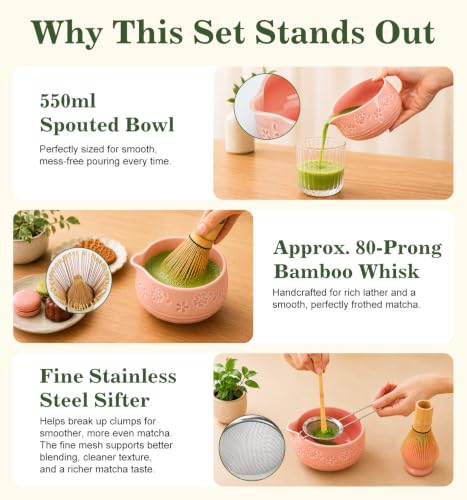 Matcha Whisk Set (Pink)