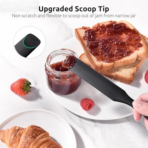 Silicone Jar Spatula for Sourdough Starter (Black / 9.65 in)