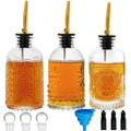 Syrup Dispenser Bottles Set of 3 (Gold)