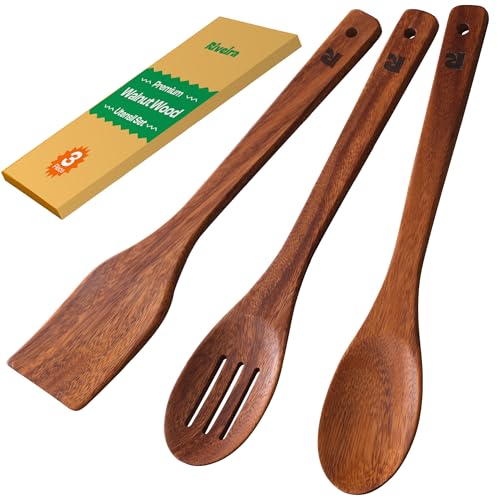 Walnut Wooden Spoons for Cooking Set of 3 (Walnut / Set of 3)