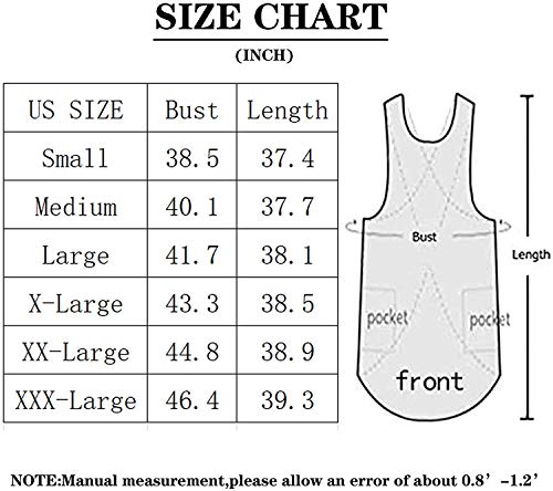 Cotton Linen Apron Cross Back Apron for Women with Pockets Pinafore Dress for Baking Cooking (Blue / 3X-Large)