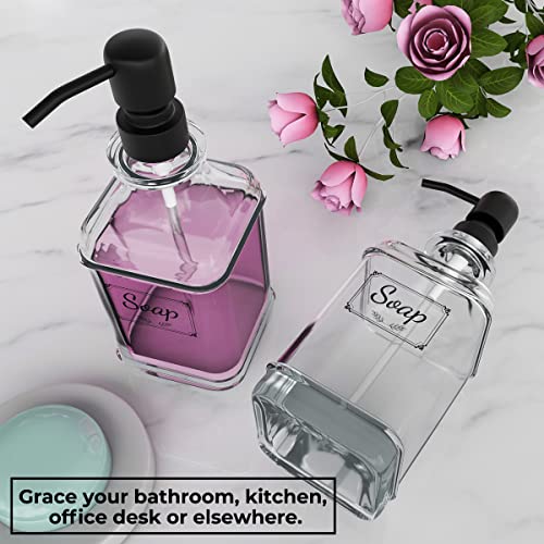 2 Pack Soap Dispenser (Black)