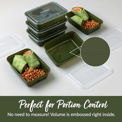 Prep Meal Prep Containers with Lids (Khaki Green)