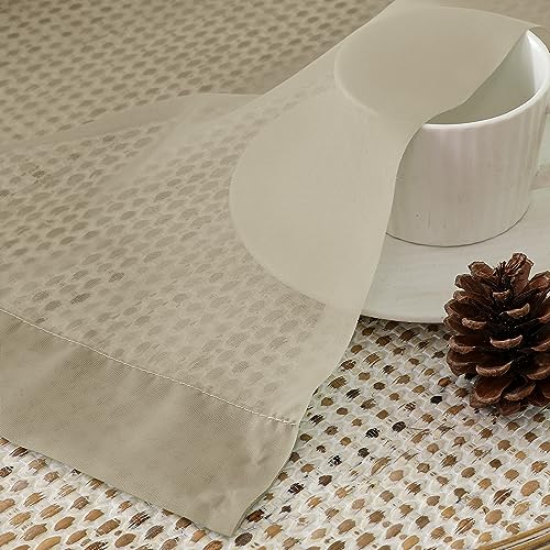 Taupe Sheer Curtains 84 Inches Long 2 Panels Set (40"W x 84"L (Pack of 2) / Taupe)