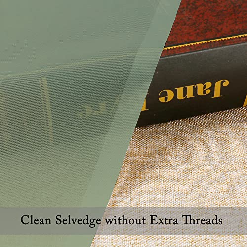 Sheer Curtains Living Room 54 inches Long (Sage Green / 42"W x 54"L (Pack of 2))