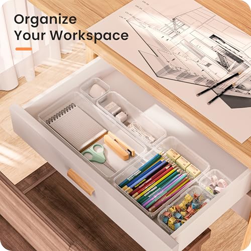 Tool Box Organizer Tray Divider Set Drawer Organizer (5 Size / Clear)
