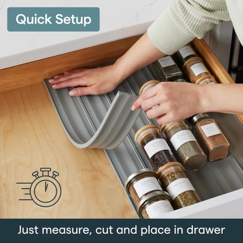 SpiceLiner Spice Rack Drawer Organizer (Gray / 10ft Roll)