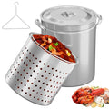 62QT Stainless Steel Stock Pot for Boiling Seafood (62 Quarts)