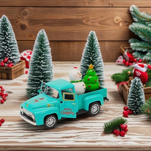 Vintage Blue Christmas Truck Decor (Xmas-tiffany Blue)