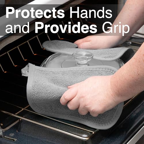 Terry Potholder & Hot Pad (2-Pack / Titanium Grey)