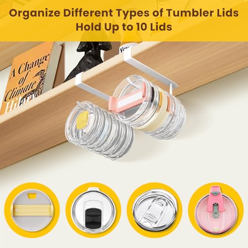 2 Pack Tumbler Lid Organizer (White / Standard)