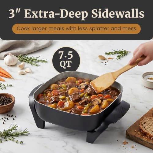 12" PFAS Free Ceramic Electric Skillet (7.5 Qt)