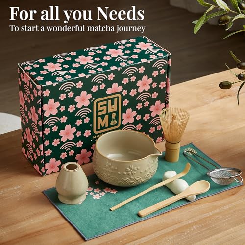 Matcha Whisk Set 9pcs (Mottled Green)