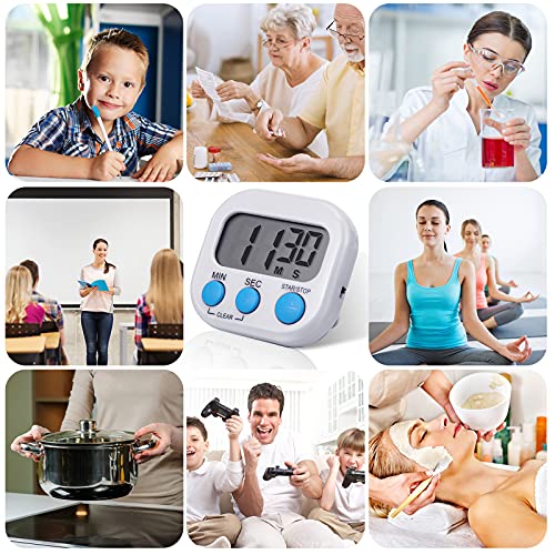 6 Pcs Multi func Electronic Kitchen Classroom Timer (6 Colors)