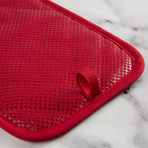 Gingham Pot Holder 2 (Passion Red / 7"x10")
