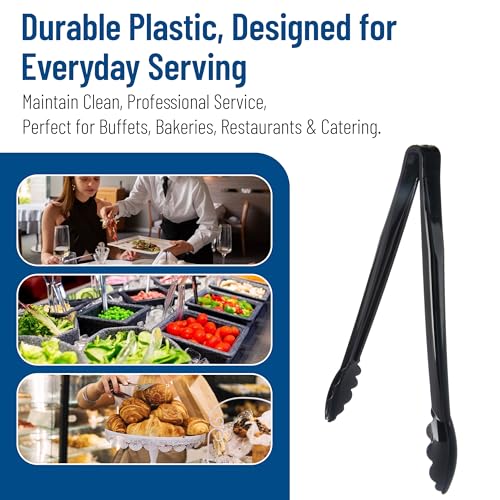 471203 Carly Salad Tong (12" Utility Tong / 12 Pack / Black)