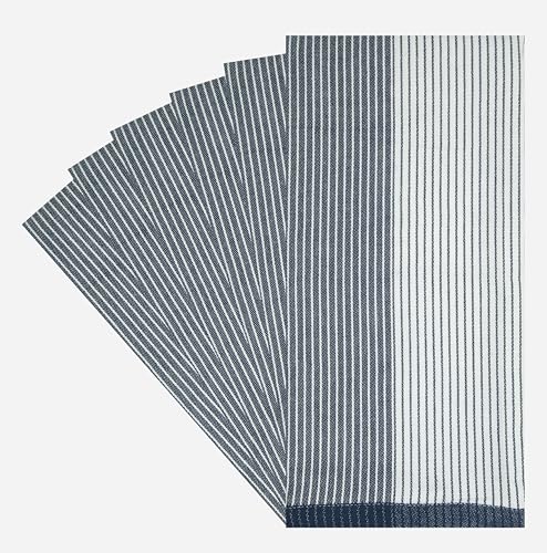 Premium Kitchen Towels 6 Pack 100% Cotton (Blue / Kitchen Towels - Flat Woven (6 Pack))