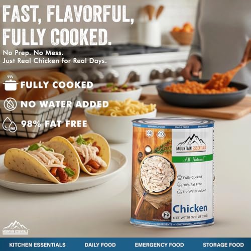 Fully Cooked Canned Chicken 28 Oz (Pack of 12)